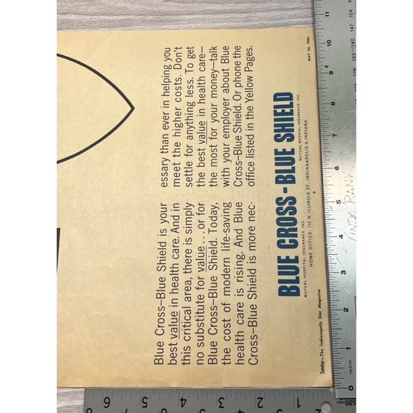 Blue Cross Blue Shield Vintage Print Ad 1964 Health Insurance Medical Value - Picture 2 of 6